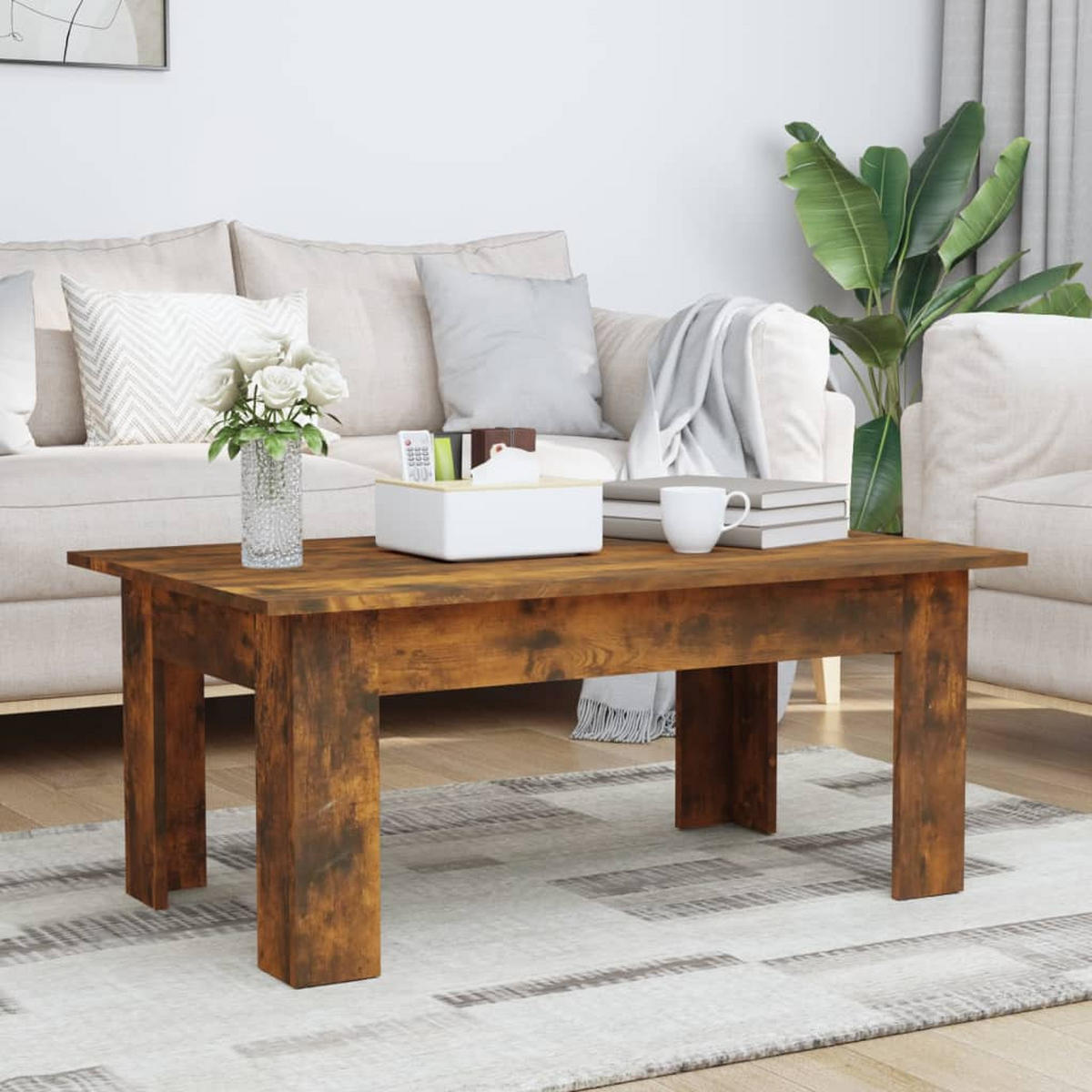 COUCHTISCH Räuchereiche 100x60x42 cm Holzwerkstoff - Mooreichefarben, Holzwerkstoff (60/100/42cm) - furnicato