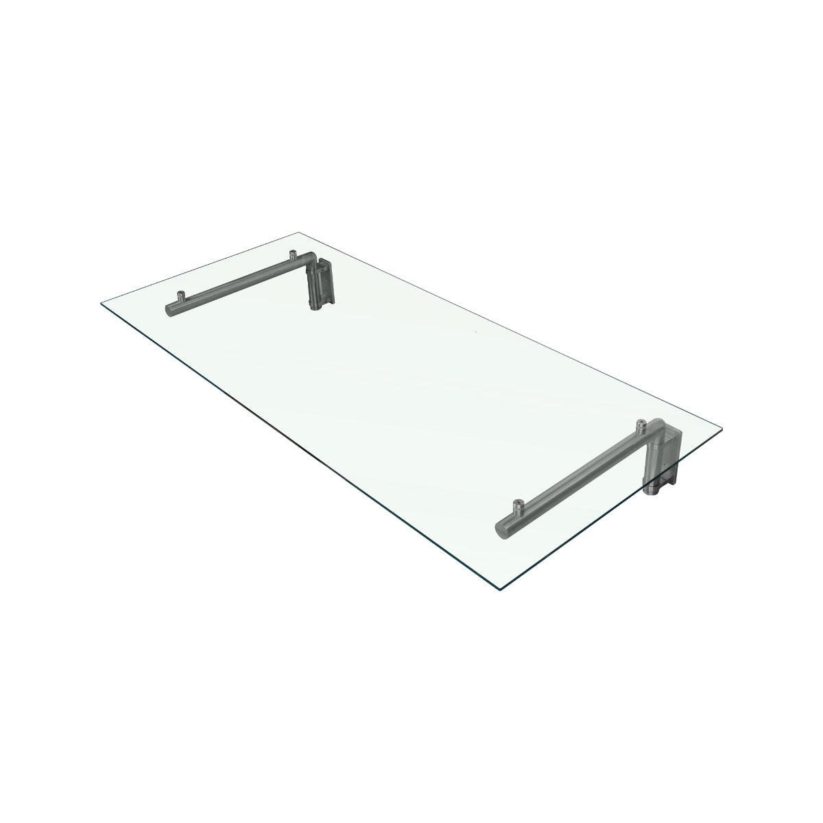 VORDACH Glas 120cm x 80cm - Silberfarben, Glas (144/1.2/80cm) - Monstershop