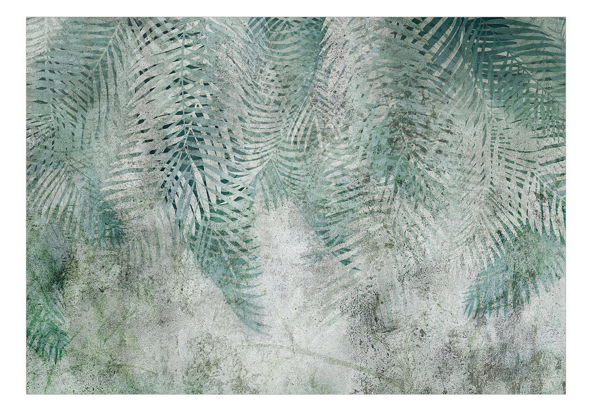 SELBSTKLEBENDE FOTOTAPETE Grün 98/70 cm - Grau/Grün, Kunststoff/Textil (98/1cm) - KUNSTLOFT