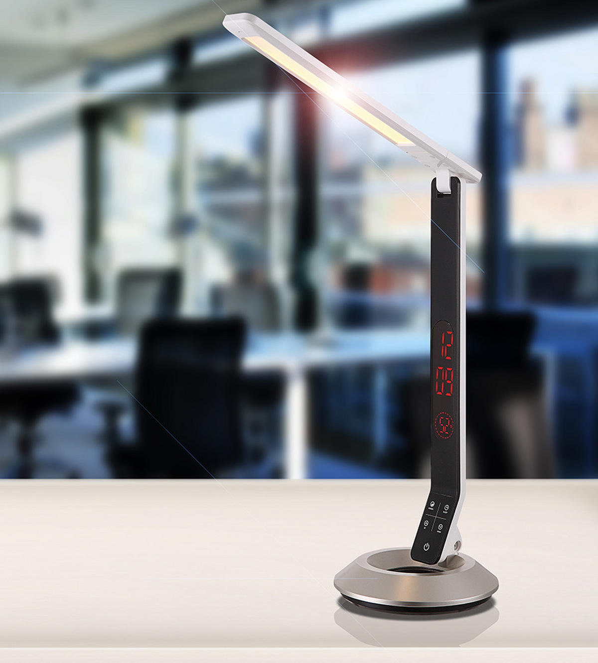 LED TISCHLEUCHTE Drina Aluminium Silber - Silberfarben, Metall (17.1/41/75cm) - Globo Lighting