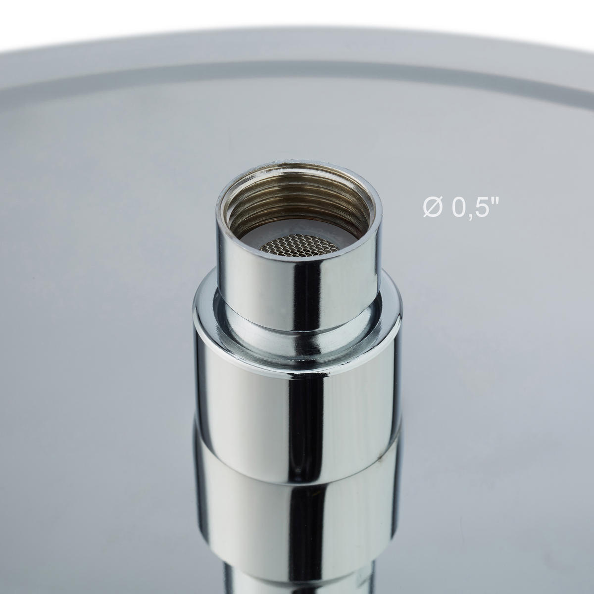 DUSCHKOPF Regendusche - Silberfarben, Metall (20/3.5/20cm) - Relaxdays