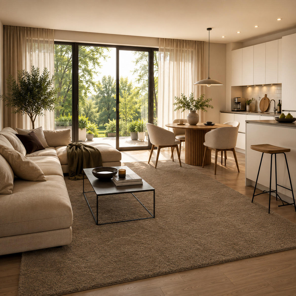 HOCHFLOR LANGFLOR SUPER SOFT TEPPICH SILKY - Taupe, Textil (200/290cm) - Pergamon