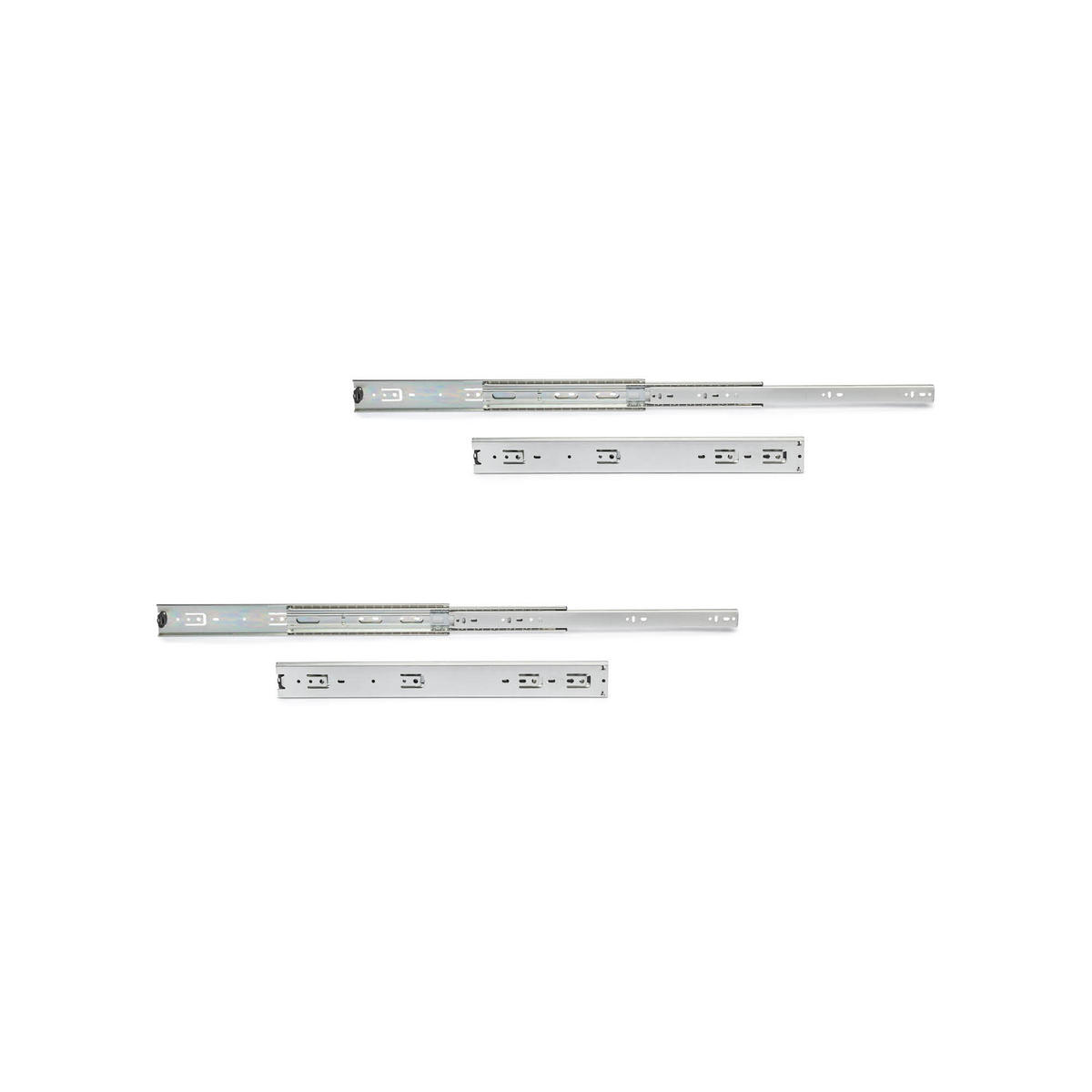 KUGELFÜHRUNGEN für Schwerlastschubladen, Vollauszug, Höhe 51mm 2er-set - Zinkfarben, Metall (1.27/6/70cm) - EMUCA