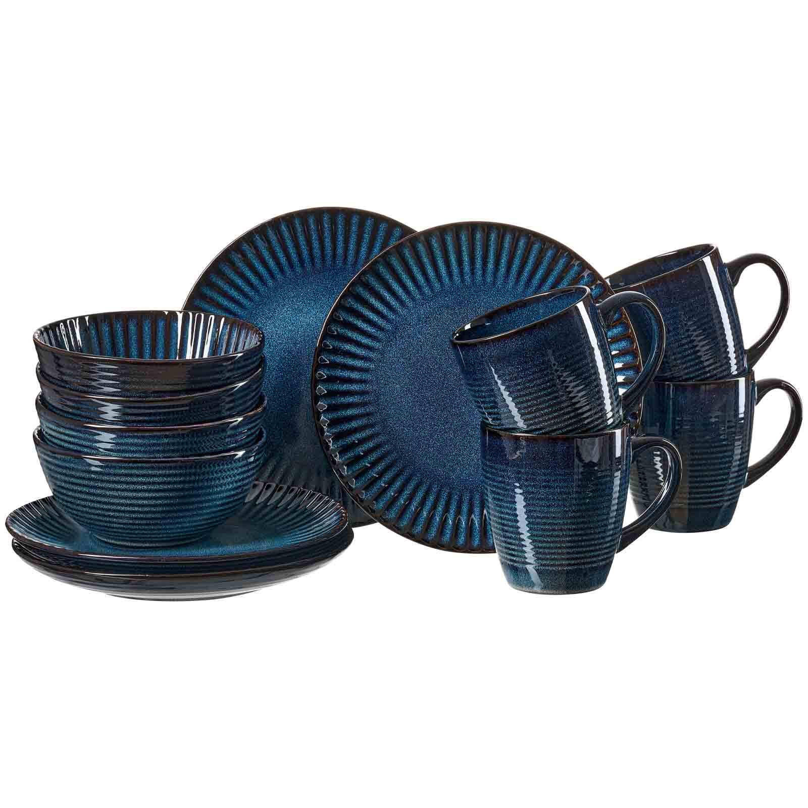FRÜHSTÜCKS-SET Milla blau 12er Set - Blau, Keramik (1/1/1cm) - Ritzenhoff Breker