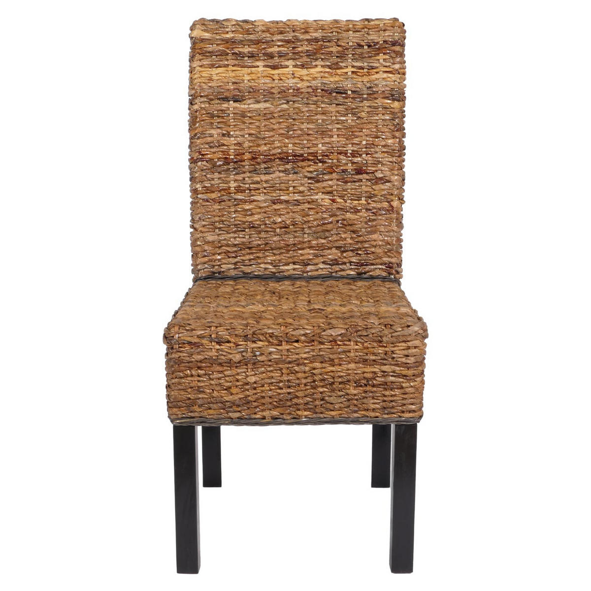 ESSZIMMERSTUHL 6er-Set Korbstuhl Stuhl Malibu Bananengeflecht 96x46x41cm Sitzhöhe 46cm dunkel ohne Kissen - Dunkelbraun, Kunststoff (46/96/41cm) - CHEFGASTRO