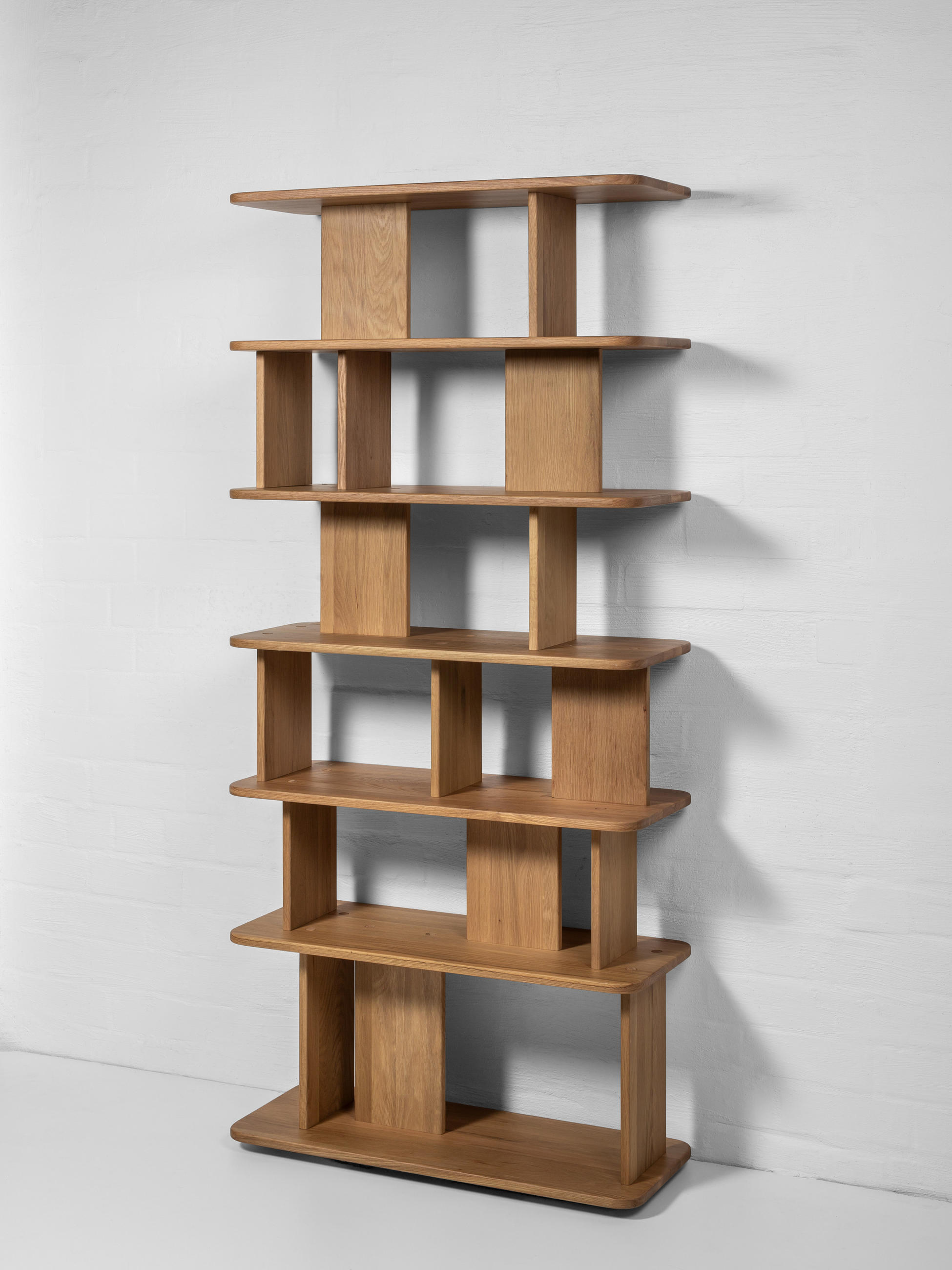 BÜCHERREGAL Franz, Natur Massiveiche - Beige, Holz (90/192/35cm) - WOODEK