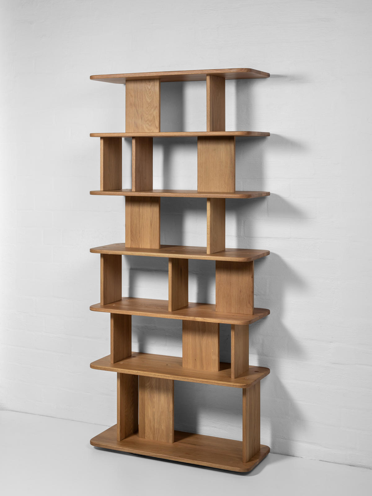 BÜCHERREGAL Franz, Natur Massiveiche - Beige, Holz (90/192/35cm) - WOODEK