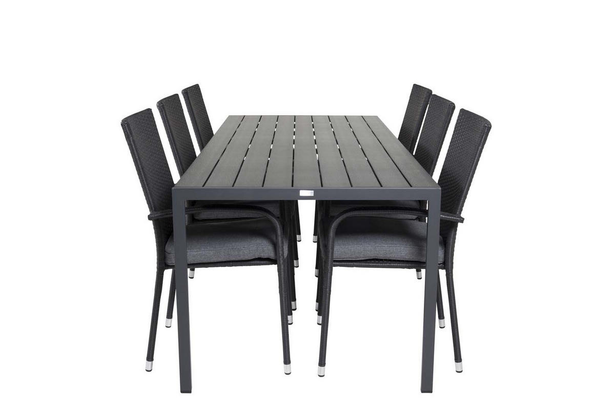 GARTENSET schwarz - Schwarz, Holzwerkstoff - ebuy24