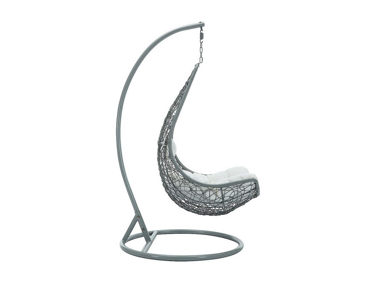 HÄNGESESSEL - 1 Person - Harz - Hellgrau - - Hellgrau, Kunststoff (105/197/105cm) - Vente-Unique