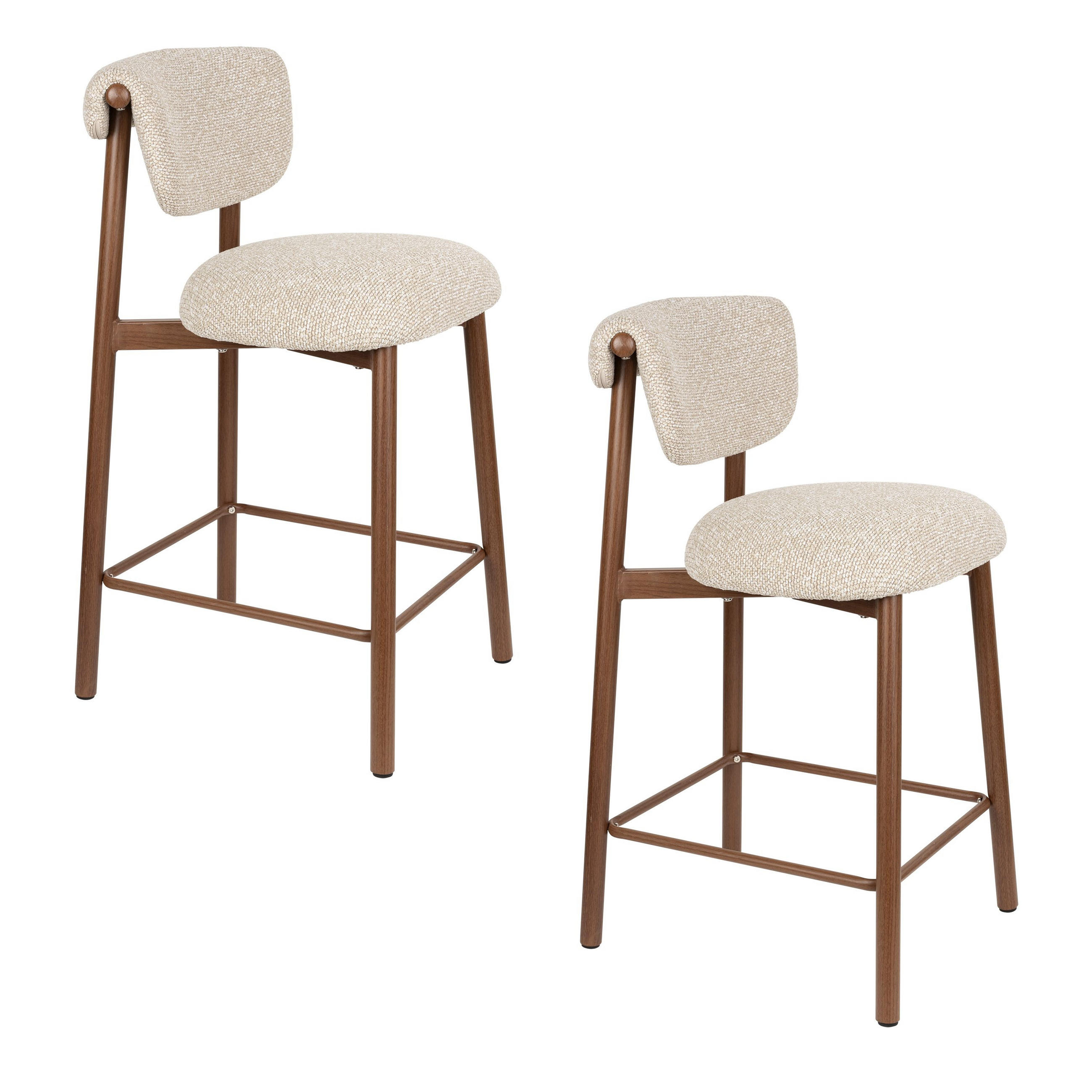 BARHOCKER Lee Beige - 2 er Set - Beige, Kunststoff (43.5/89.5/52.5cm) - Housecraft Living