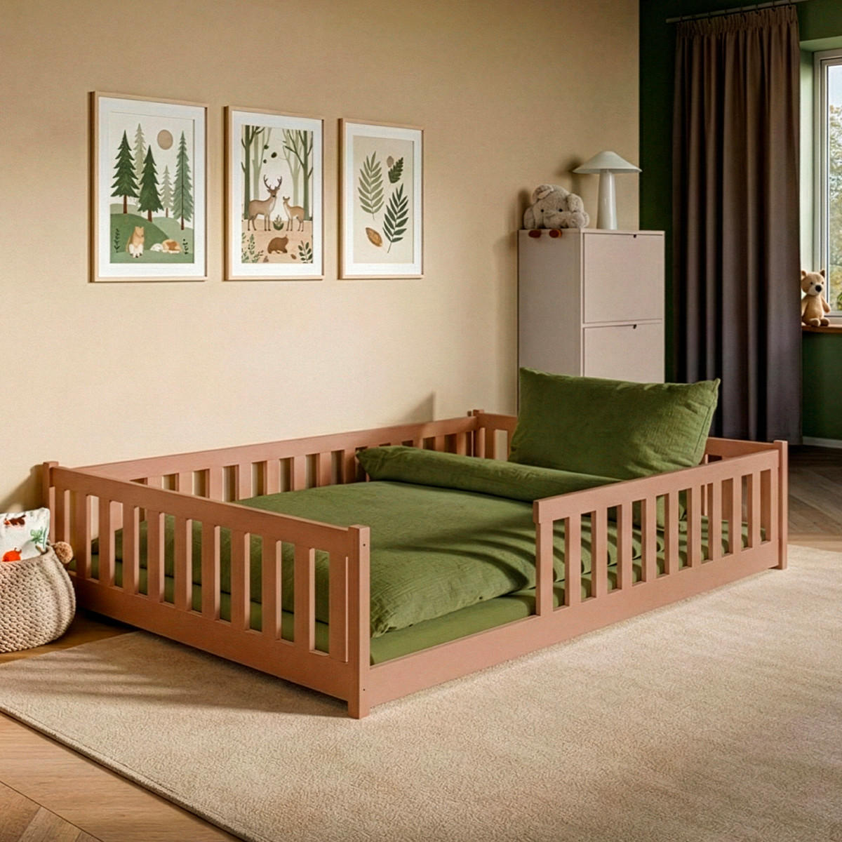 POSTEL 140/200 Maya Hnědá - hnědá, dřevo (140/200cm) - Petits-meubles