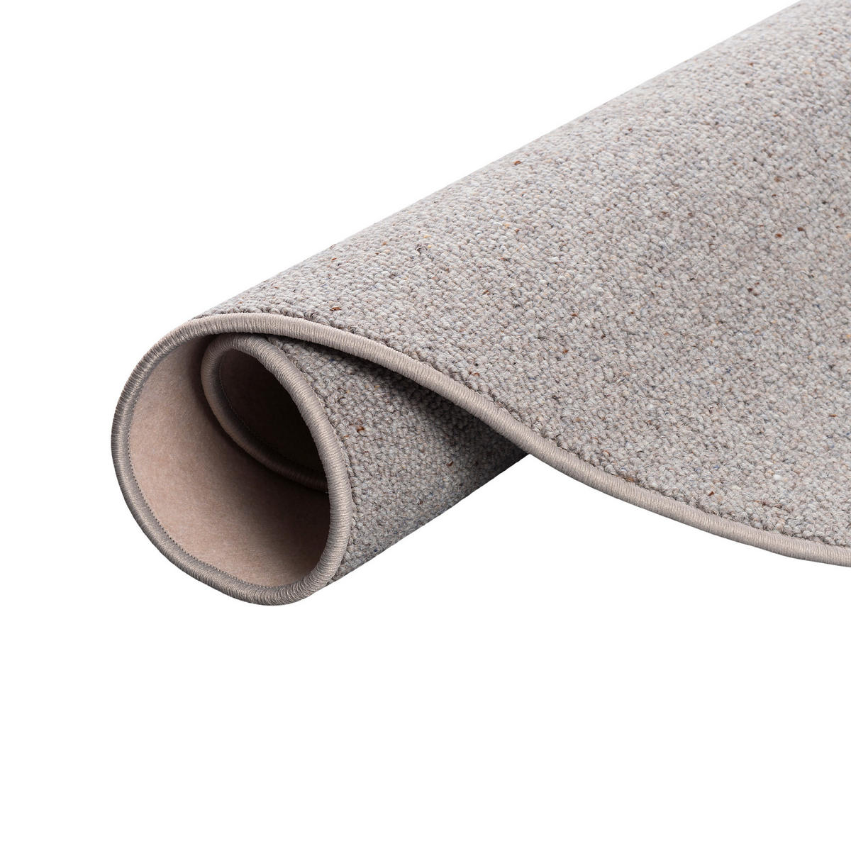 NATUR TEPPICH WOLLE BERBER RUND - Grau, Textil (160/160cm) - Snapstyle