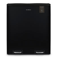 RECYCLINGMÜLLEIMER 60L, 2x30L Behälter, Schwarz N°910 - Schwarz, Metall (58.5/65/36cm) - Les Collectors