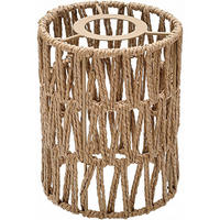 LAMPENSCHIRM Rattan Zylinder，12/12/15cm - Gelb, Naturmaterialien (12/12/15cm) - Weltevree