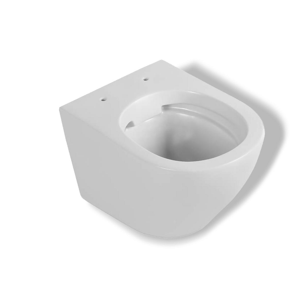 WC-SET ROLO Weiß, Slim-Sitz, Vorwandelement und Betätigungsplatte M671 Chrom THIN - Weiß, Keramik (53/119.5/48.5cm) - bad land