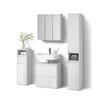 BADMÖBEL-SET Savuto Weiß 4 Teile - Weiß Hochglanz/Weiß, Holzwerkstoff (60/62/30cm) - Livinity®