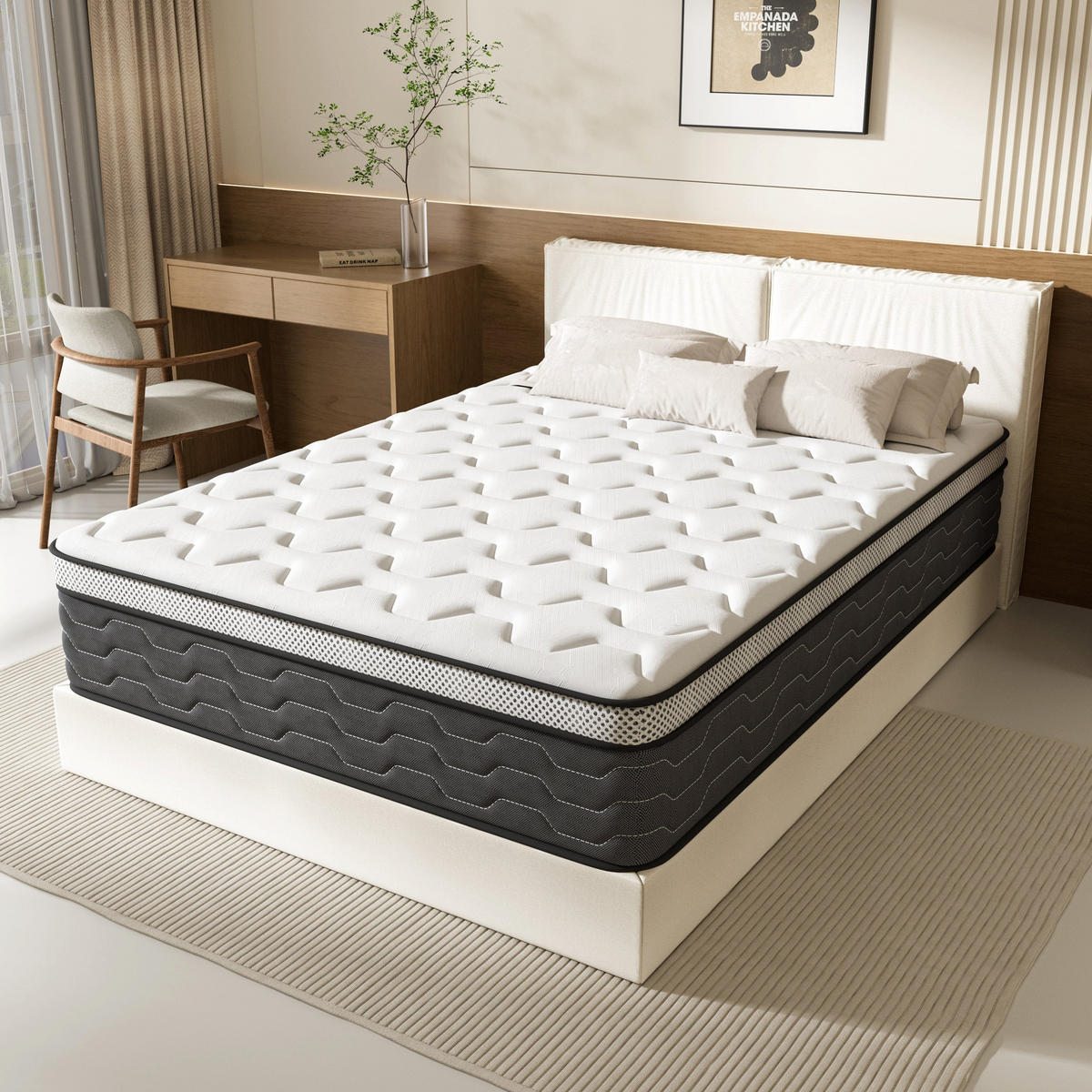 FEDERKERNMATRATZE komfortabel, 90/190 cm, Höhe ca.: 30 cm, 7 ergonomische Zonen - Multicolor, Textil (90/190cm) - DEWINNER