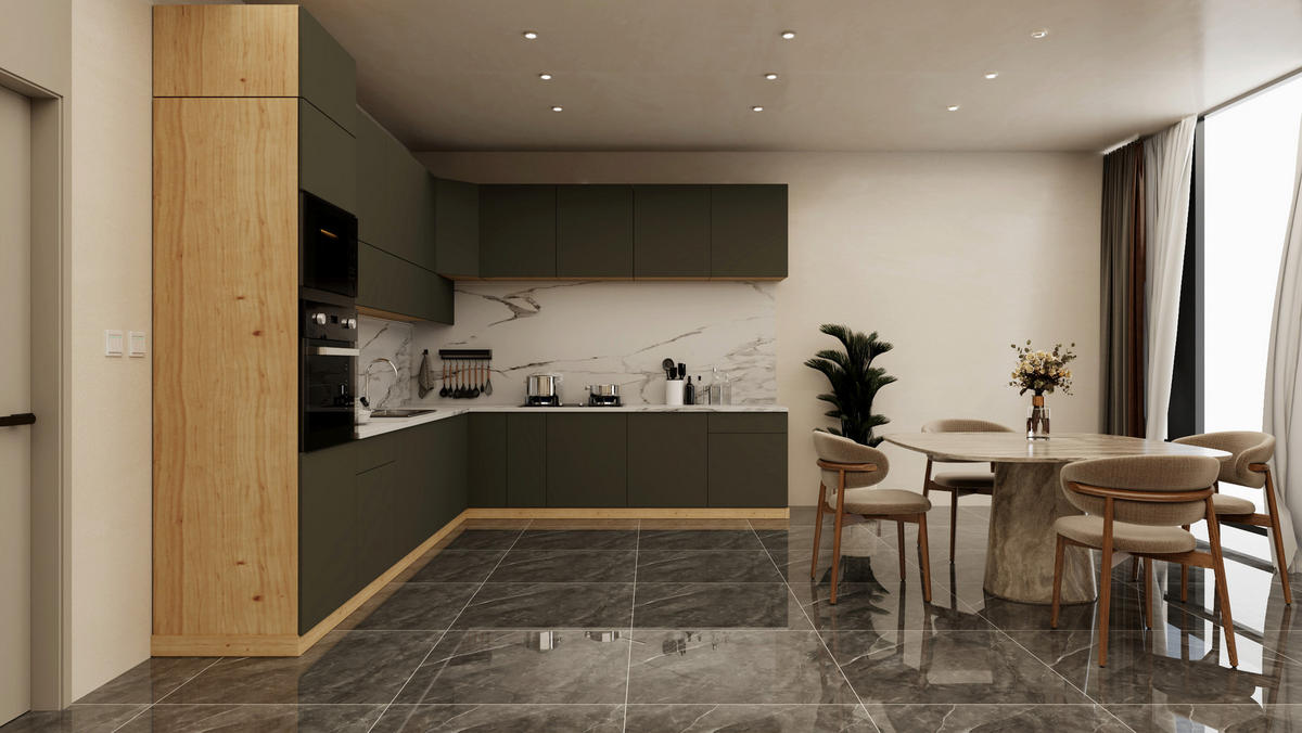 WINKELKÜCHE – Küchenzeile 360 x 300 cm VELORA – KU-S51 – Grau - Grau, Holzwerkstoff (360/248/300cm) - hi-markt