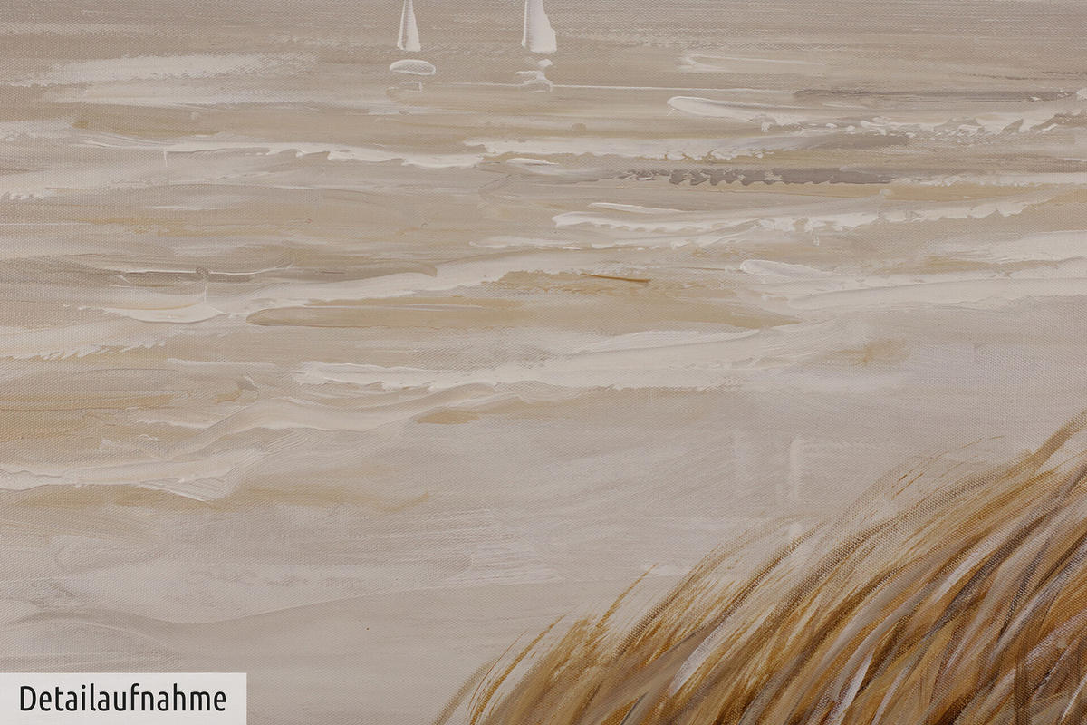 ÖLGEMÄLDE 90/60 cm - Beige, Holz/Textil (1.38/60cm) - KUNSTLOFT