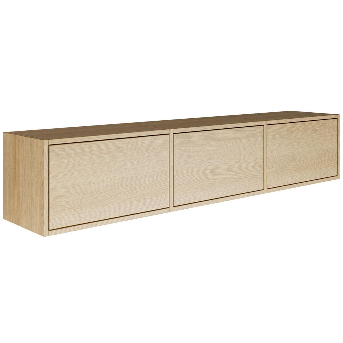 TV-LOWBOARD Framme hängend, 3 Klappen, Eiche, 150/30/30 cm - Beige, Holzwerkstoff (150.1/30/30cm) - Selsey