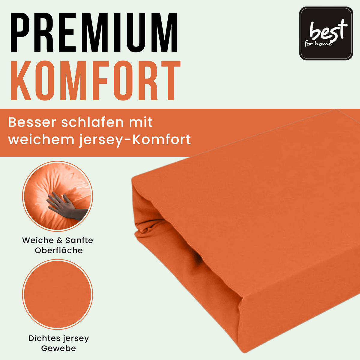 SPANNBETTLAKEN 200/220 cm, Jersey Elastisch 100 % Baumwolle Rostbraun - Terracotta, Textil (200/220cm) - Best For Home