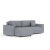 ECKSOFA MIT SCHLAFFUNKTION Bodega Grau Webstoff - Schwarz/Grau, Holz/Holzwerkstoff (235/138cm) - Maison de Reve