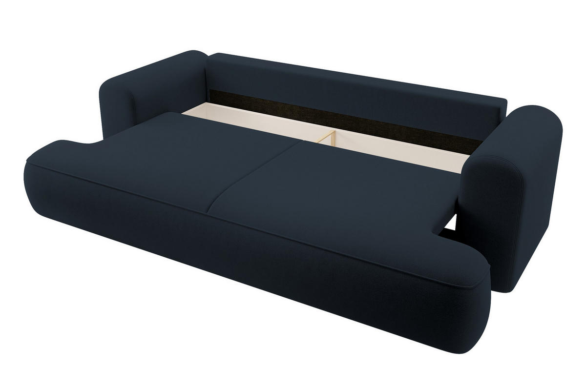 SCHLAFSOFA Ovo Dunkelblau Velours - Dunkelblau, Textil (250/101/110cm) - Selsey