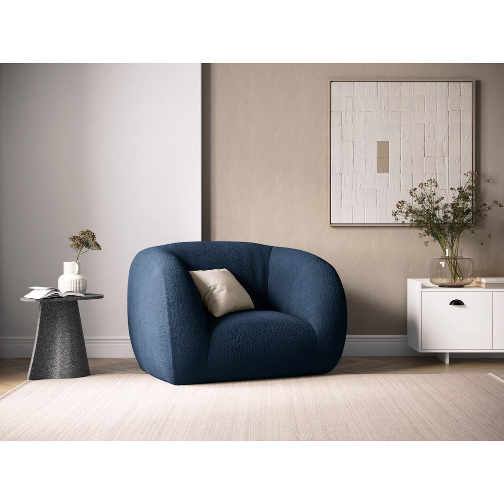 Thumbnail - Cosmopolitan Design Sessel, Dunkelblau, Textil, 95x86x130 cm, Wohnzimmer, Sessel, Polstersessel