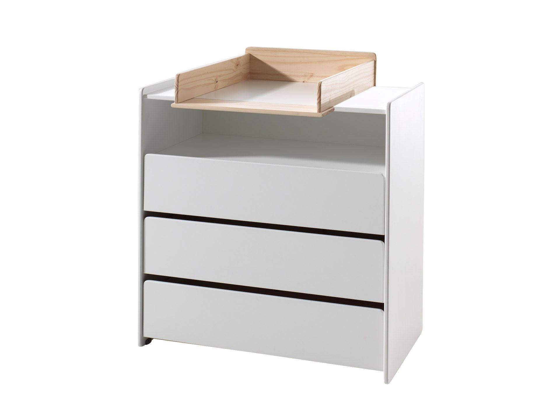 WICKELAUFSATZ Karilynn 72x53x14 Massivholz Natur - Weiß, Holz (72/14/53cm) - 58aufmkessel