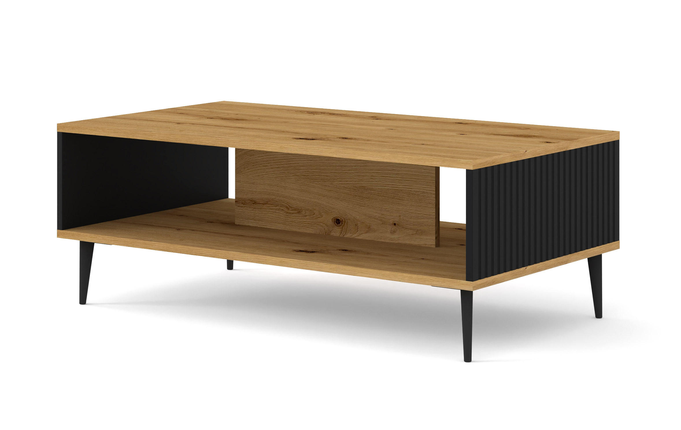 STOLIĆ ZA KAVU Artisan, crna, crna 90/43/60 - crna, drvni materijal (90/43/60cm) - RAUMHIRSCH FURNITURE