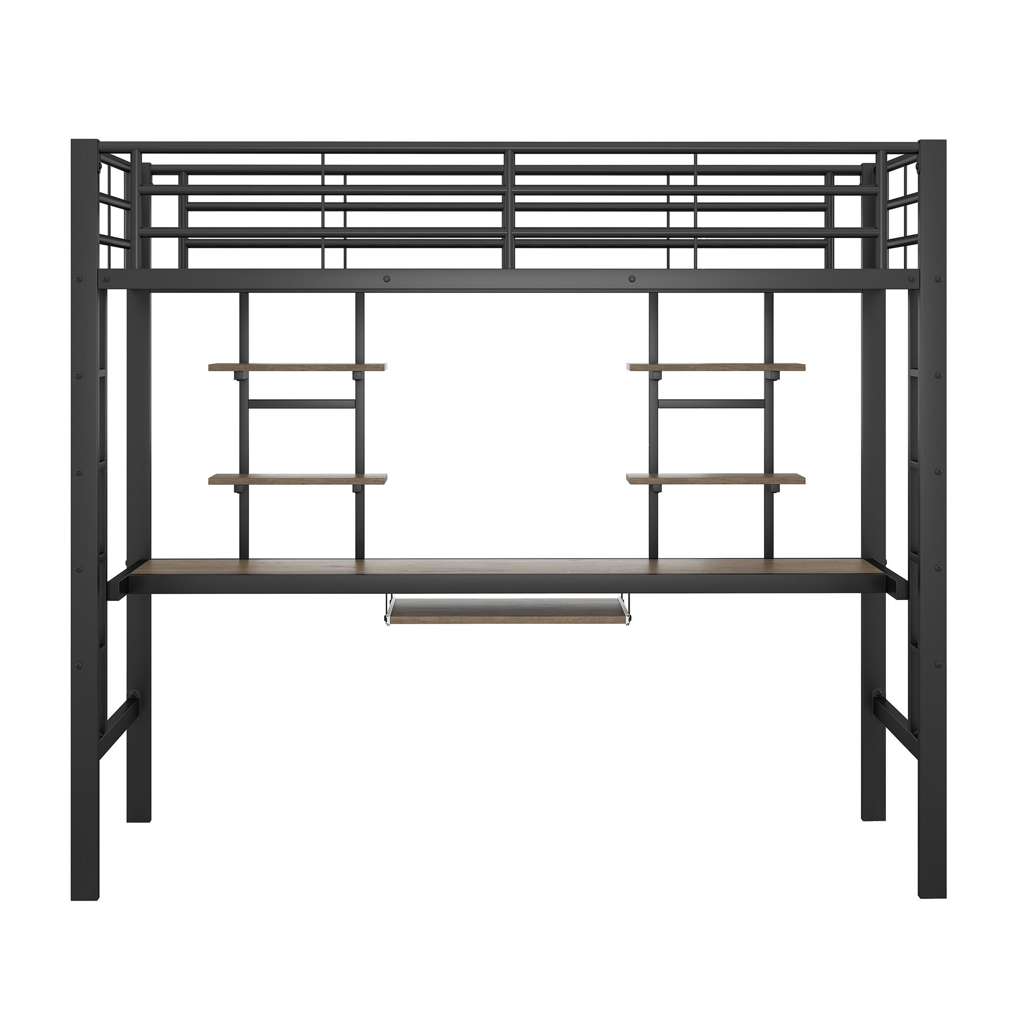 ETAGENBETT 140/200 cm Grau - Grau, Holzwerkstoff/Metall - Urban Meuble