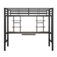 ETAGENBETT 140/200 cm Grau - Grau, Holzwerkstoff/Metall - Urban Meuble
