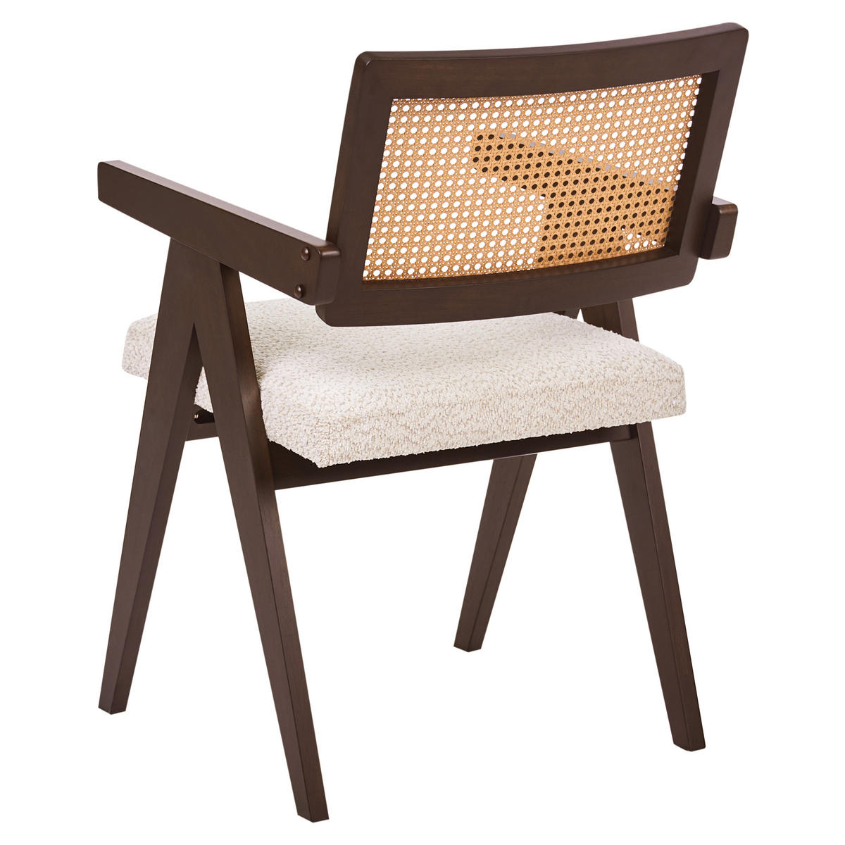 ESSZIMMERSTUHL 2er-Set Holz Dunkelbraun/Hellbeige Ava - Beige, Holz (55/85/62cm) - Beliani