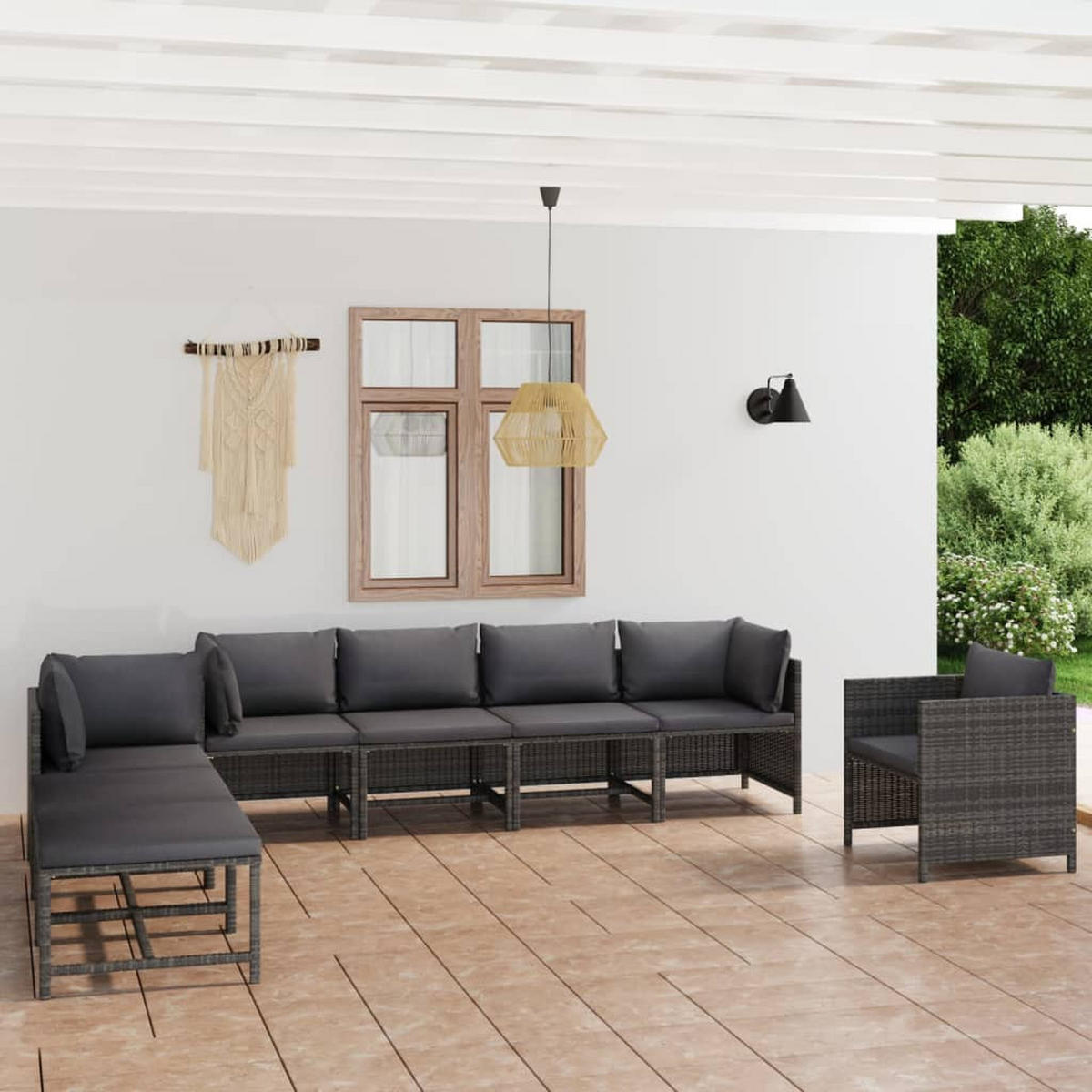 GARTENSET Reiff 8-teilig - Grau, Metall - Nettlife