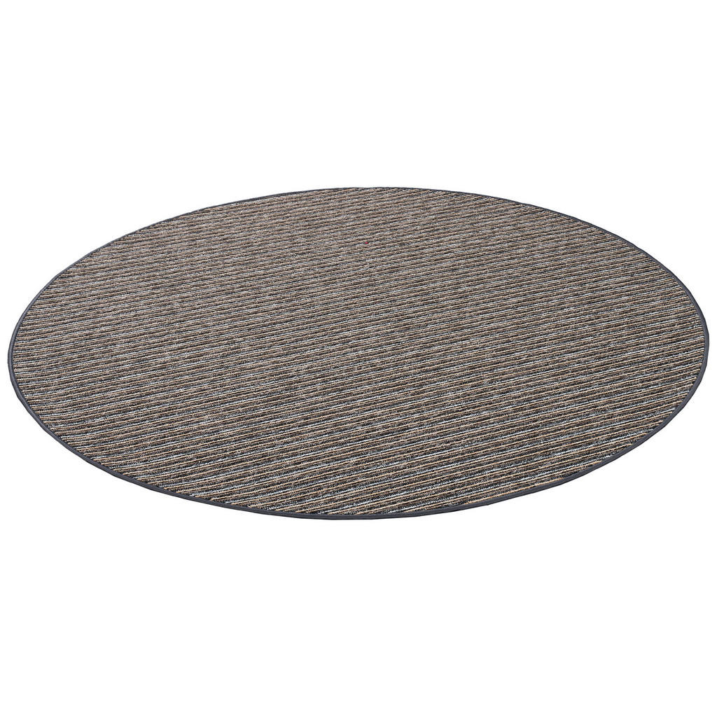 Thumbnail - Snapstyle Streifenberber, Anthrazit, Textil, Rund, 200x200 cm, Teppiche & Böden, Teppiche