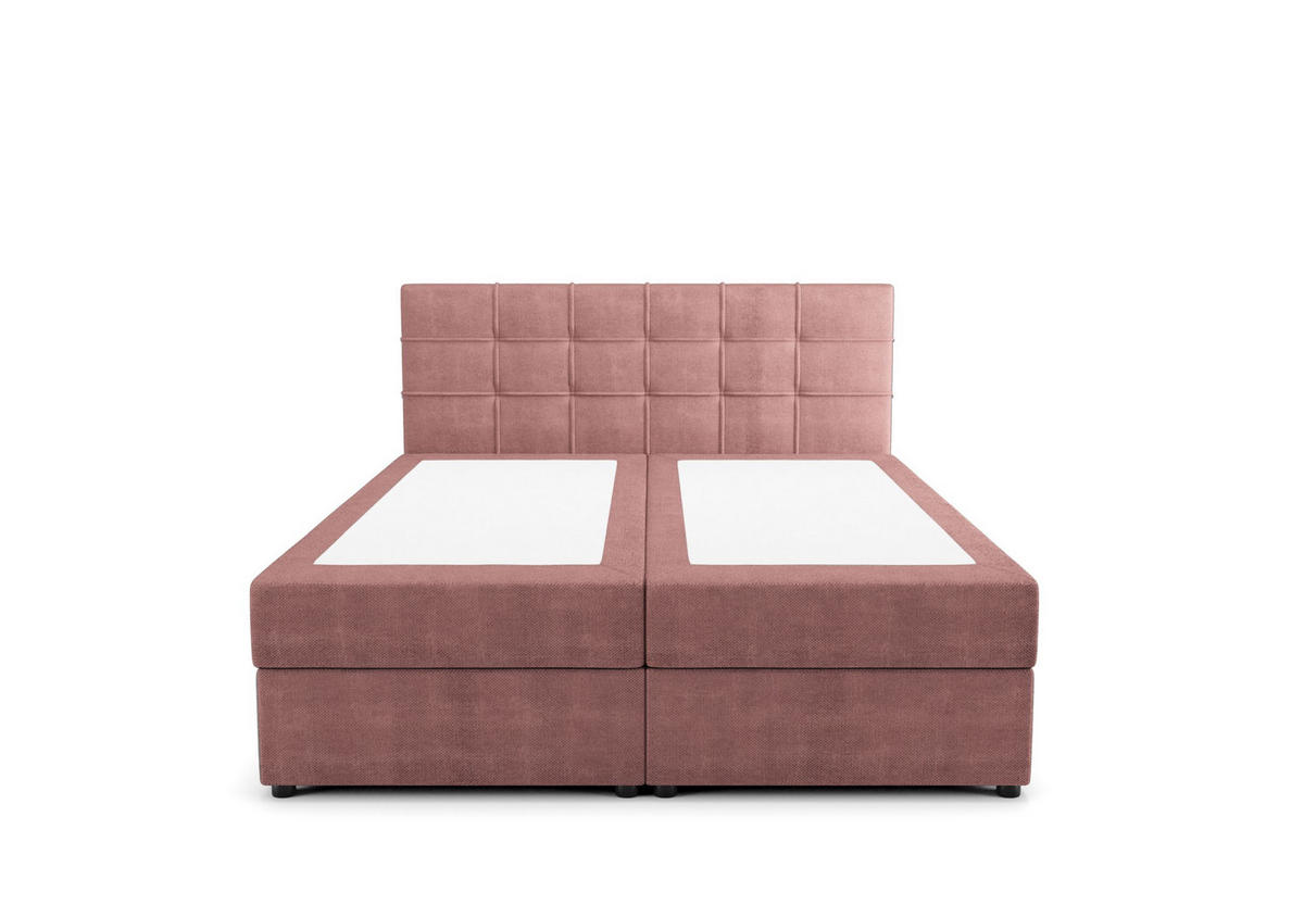 BOXBETT KIDA mit Matratze H3, Bonell und Topper 160x200 Curio 63 - Rosa, Textil (160/200cm) - Bedante