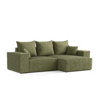 ROHOVÁ SEDAČKA SENSO, textil, Zelená - černá/zelená barva, dřevo/kompozitní dřevo (255/148cm) - AltaBeds