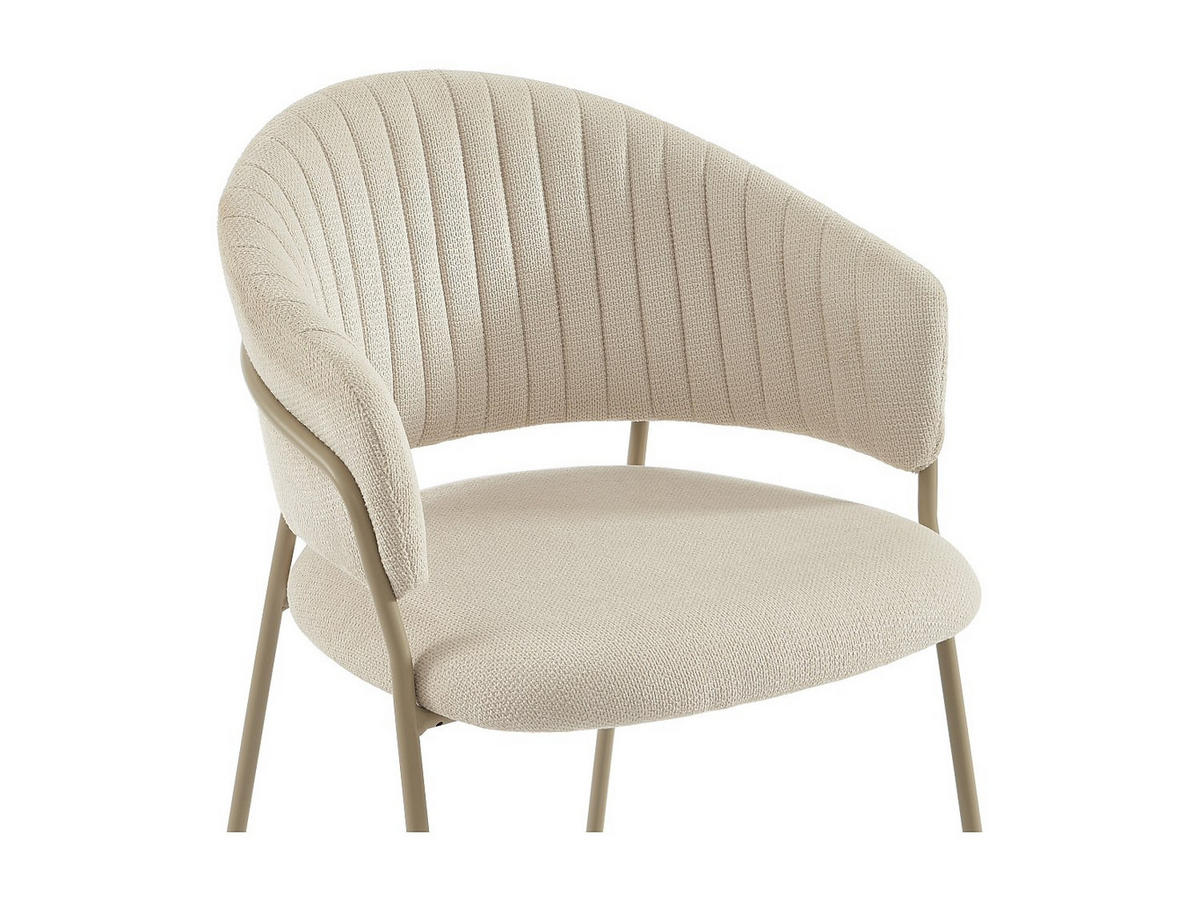 STUHL - 55 cm x 55 cm - Stoff - Beige, Cremefarben - MADOLIA - Beige, Textil (55/81/55cm) - Vente-Unique