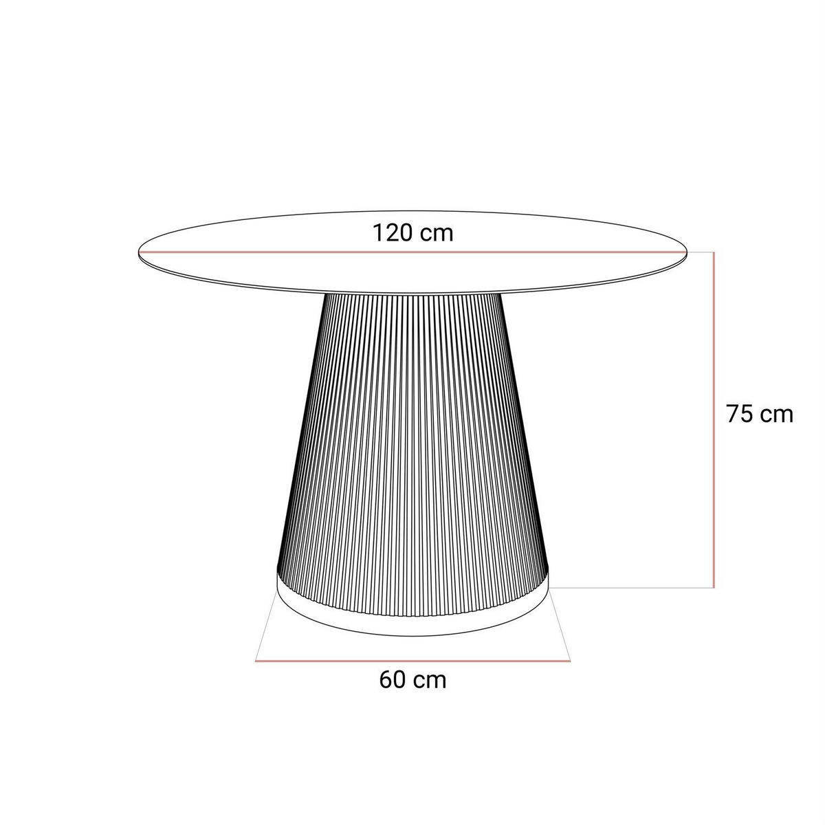 ESSTISCH ELVORIA mit Marmorplatte - Beige, Kunststoff (120/120/75cm) - Lookway