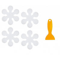 BATHTUB STICKER 20er-Set 8 cm Schneeflocke transparent rutschfest für Bad Dusche - Transparent, Kunststoff (1/1cm)