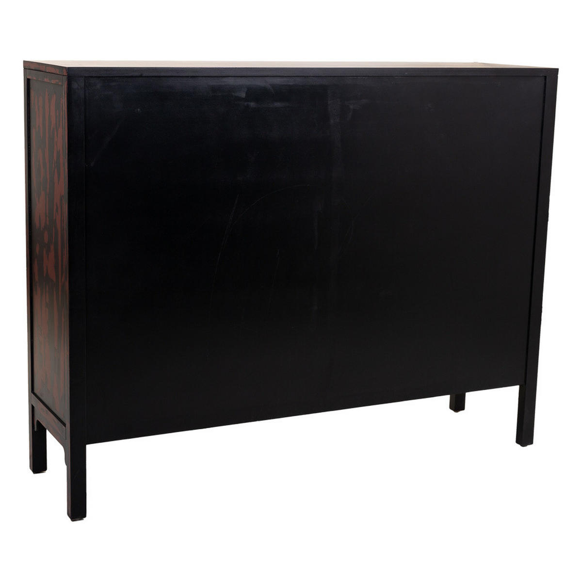 SIDEBOARD aun Holz, Rot, 136x36x106 - Multicolor, Holz (136/106/36cm) - Wanderlust