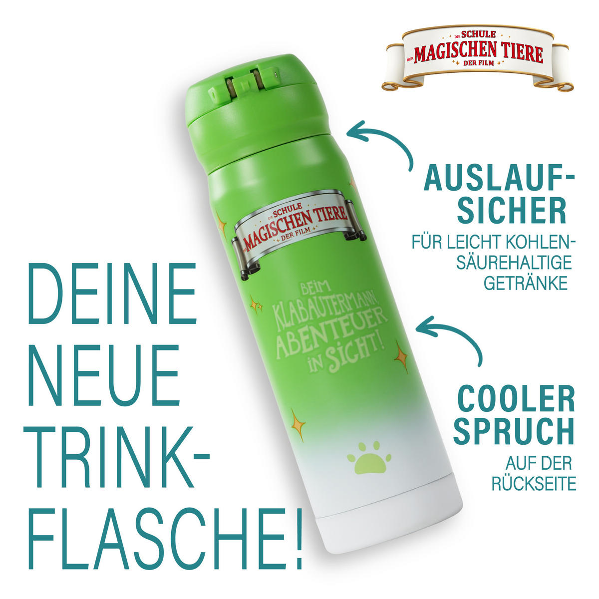 TRINKFLASCHE Kinder 380 ml - Grün, Kunststoff (0.38L) - Stoneline