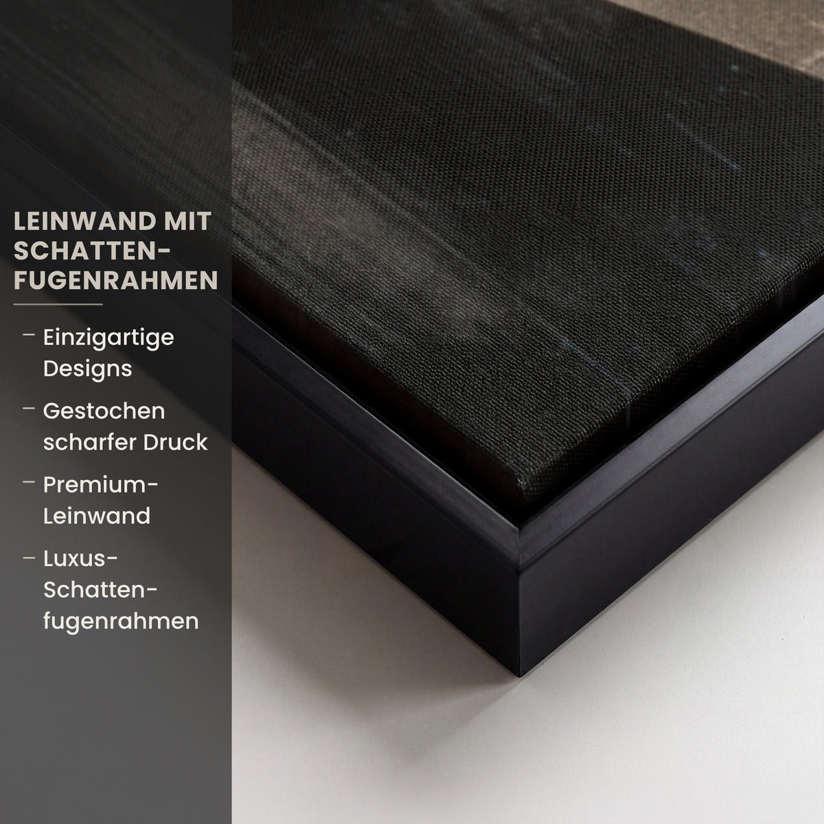 LEINWAND Bilder mit Rahmen - Abstrakt - Flugzeuge - Schwarz - Rund - 90x90 - Beige, Textil (90/90cm) - MuchoWow