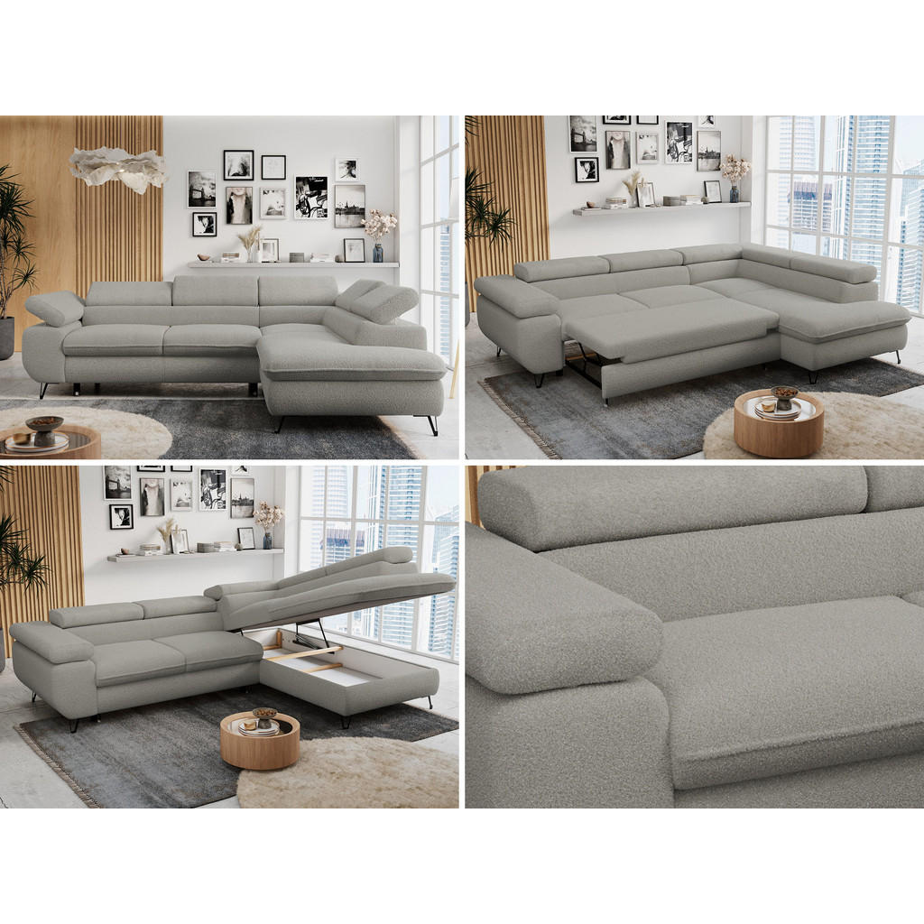 Thumbnail - MKS Ecksofa, Hellgrau, Textil, 3-Sitzer, L-Form,L-Form, 273x208 cm, Oeko-Tex®, Wohnzimmer, Sofas & Couches, Wohnlandscha...