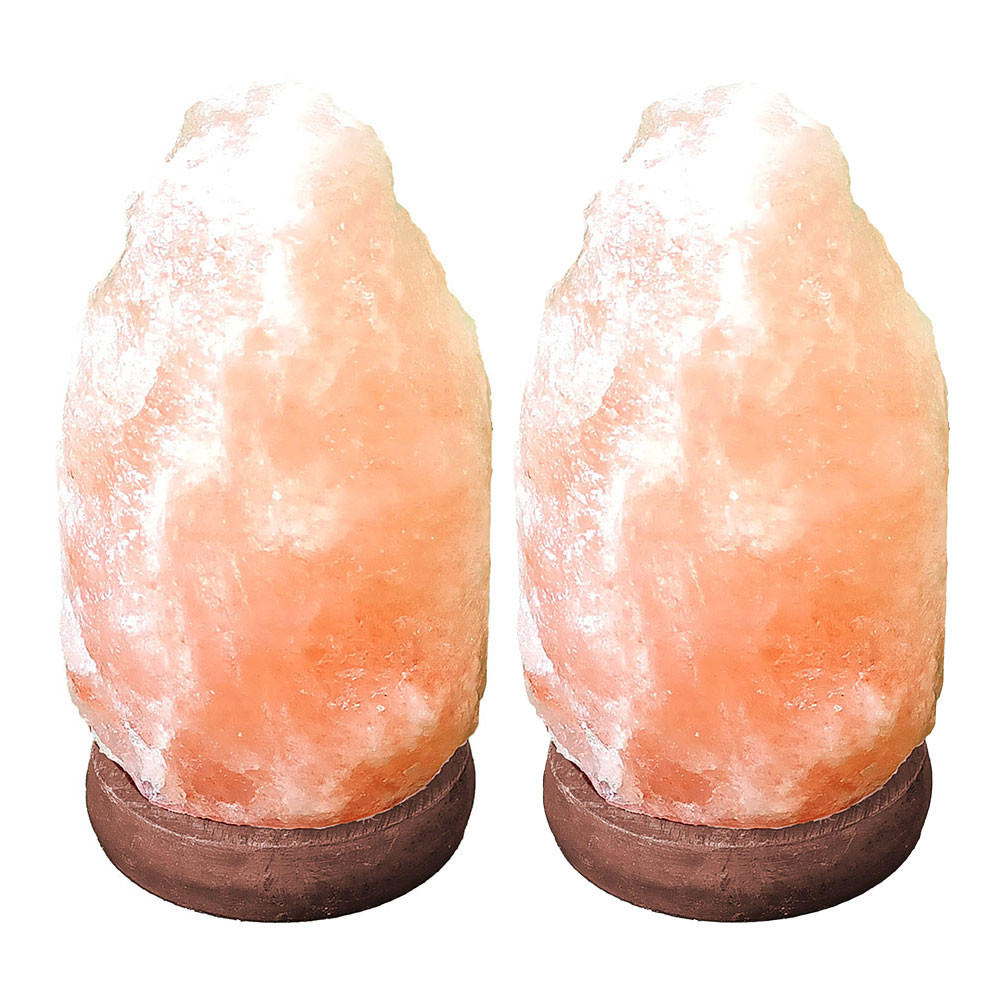 LED TISCHLEUCHTE Stone Orange 2er Set - Orange, Holz (8.8/8.8/11.4cm) - Globo Lighting