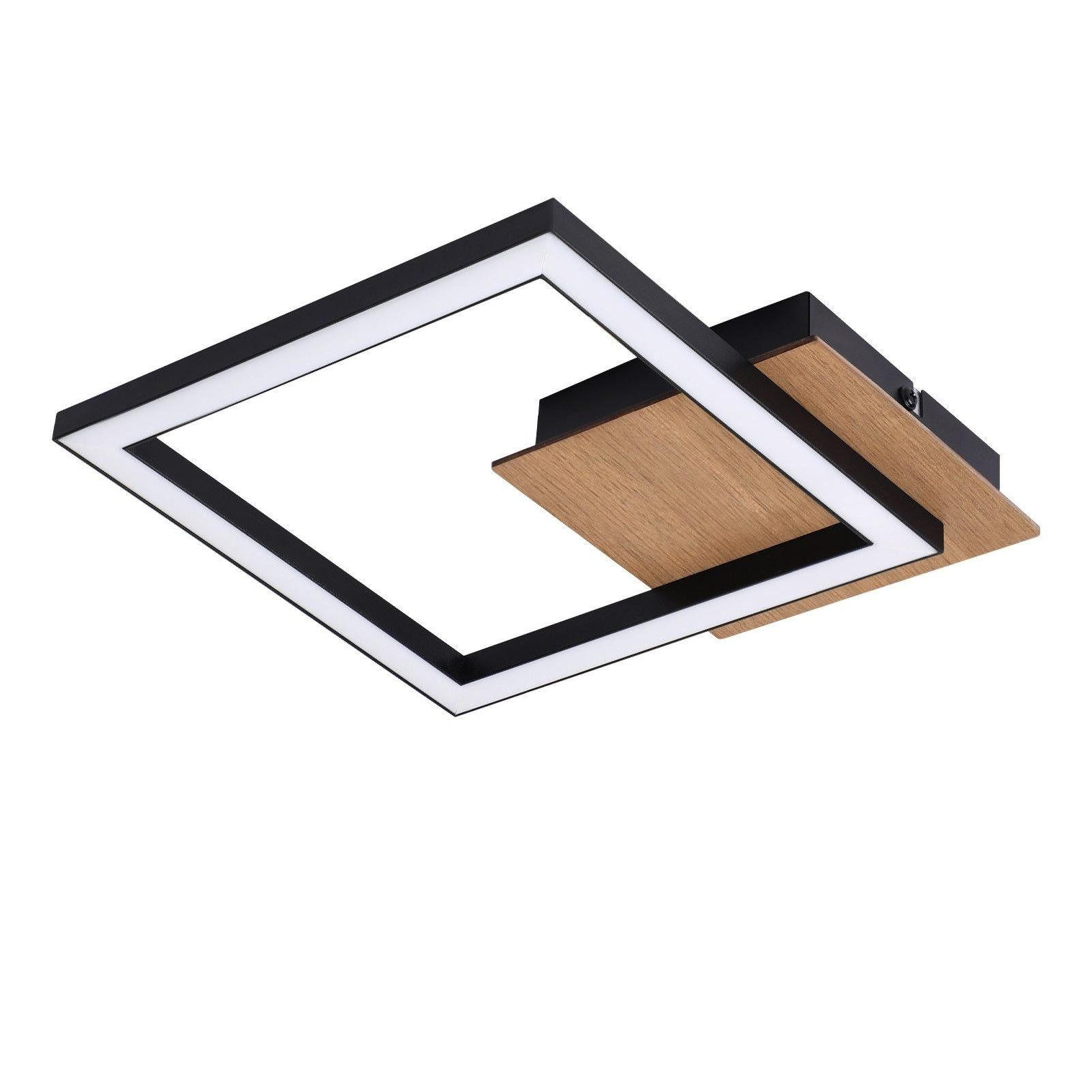 LED-DECKENLEUCHTE Frazier 23.2/23.2/4.1 cm - Schwarz, Metall (23.2/23.2/4.1cm) - Nettlife