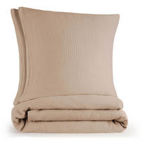 BETTWÄSCHE Musselin, 100% Baumwolle, 200/200 cm & 2x 80/80 cm, Taupe - Taupe, Textil (200/200cm) - Blumtal