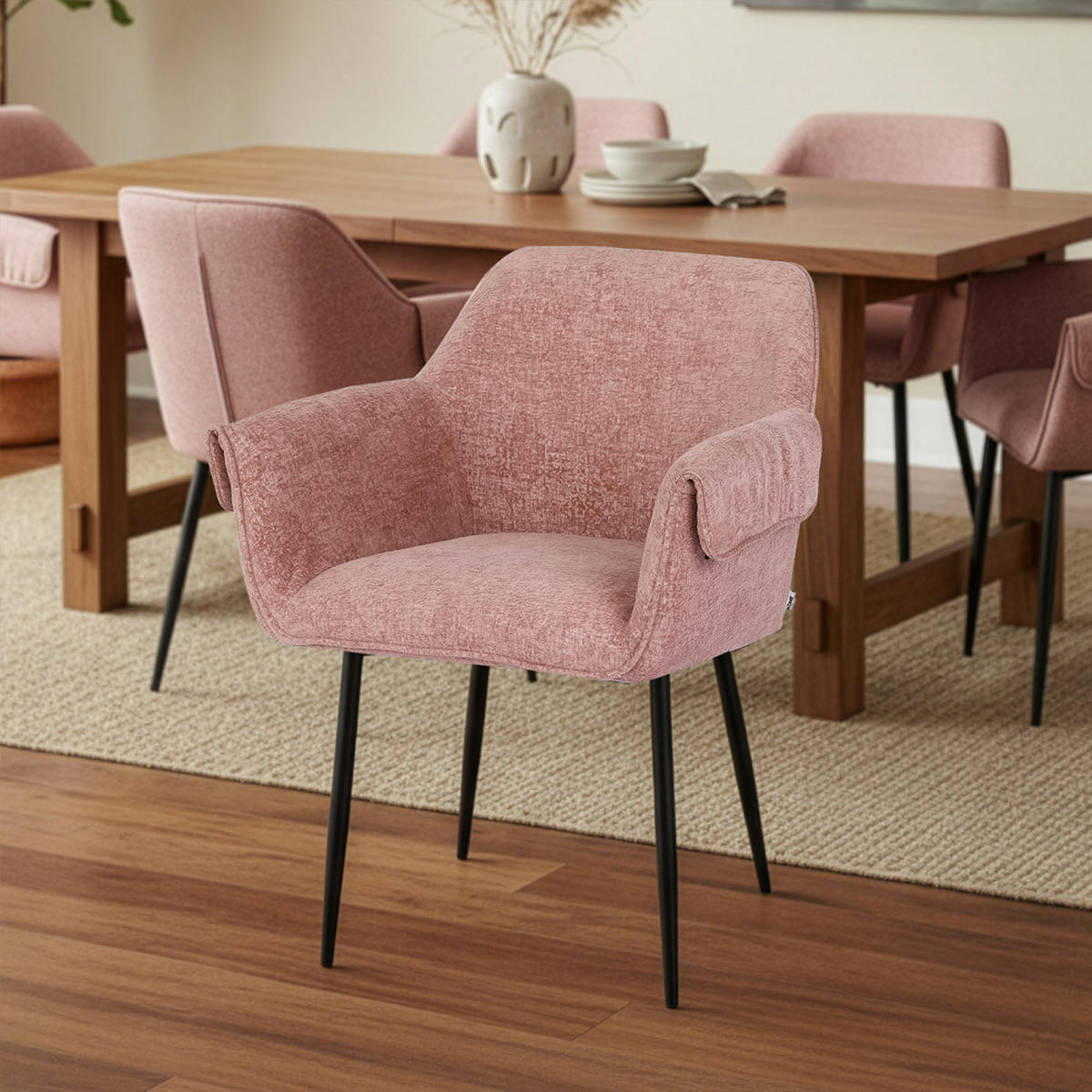 ESSZIMMERSTUHL CHENO - Rosa, 2 - Pink, Kunststoff (71/74.5/63cm) - Home Deluxe