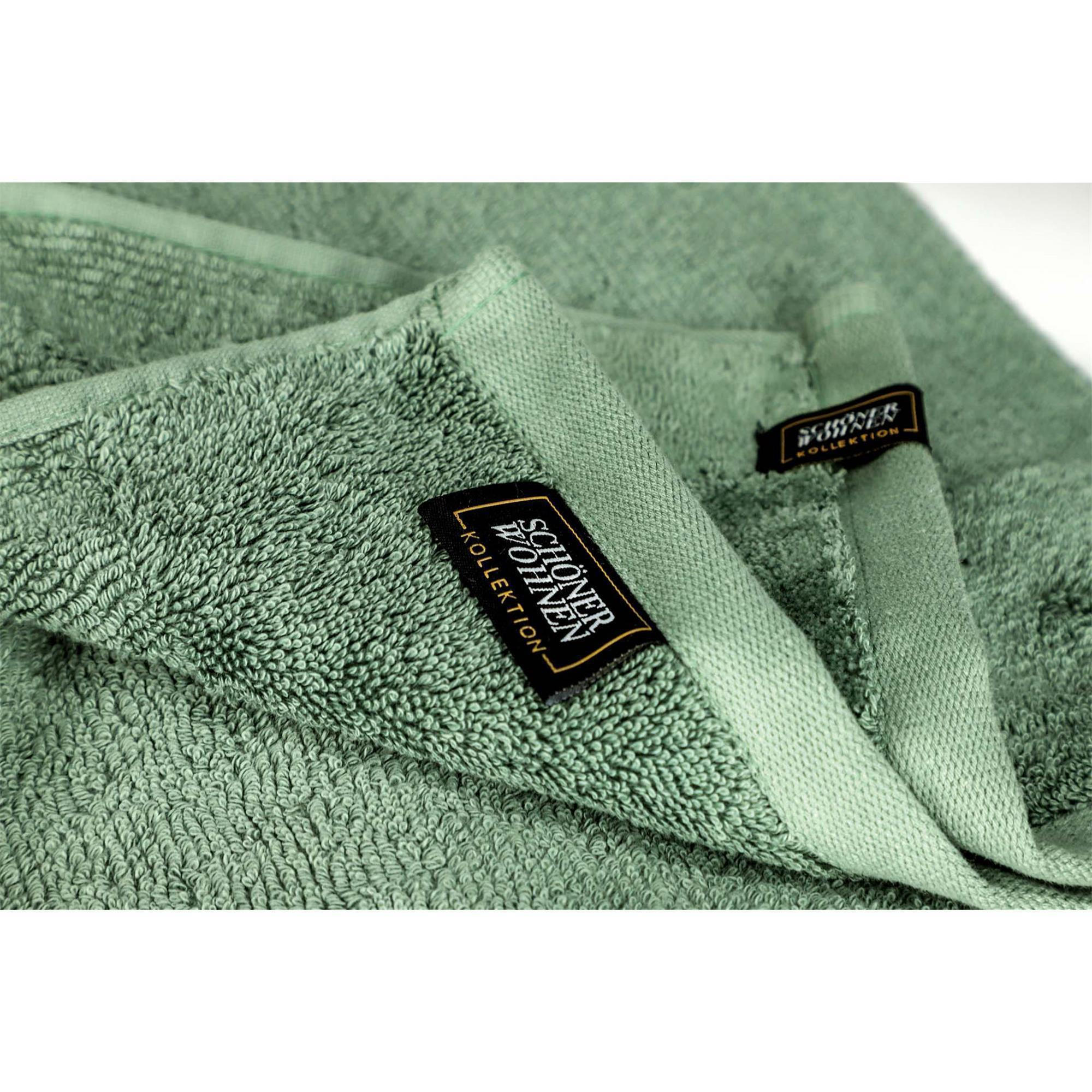 GÄSTEHANDTUCH 4ER SET AUS 100 % BAUMWOLLE SENSE - Grün, Textil (30/50cm) - Schöner Wohnen