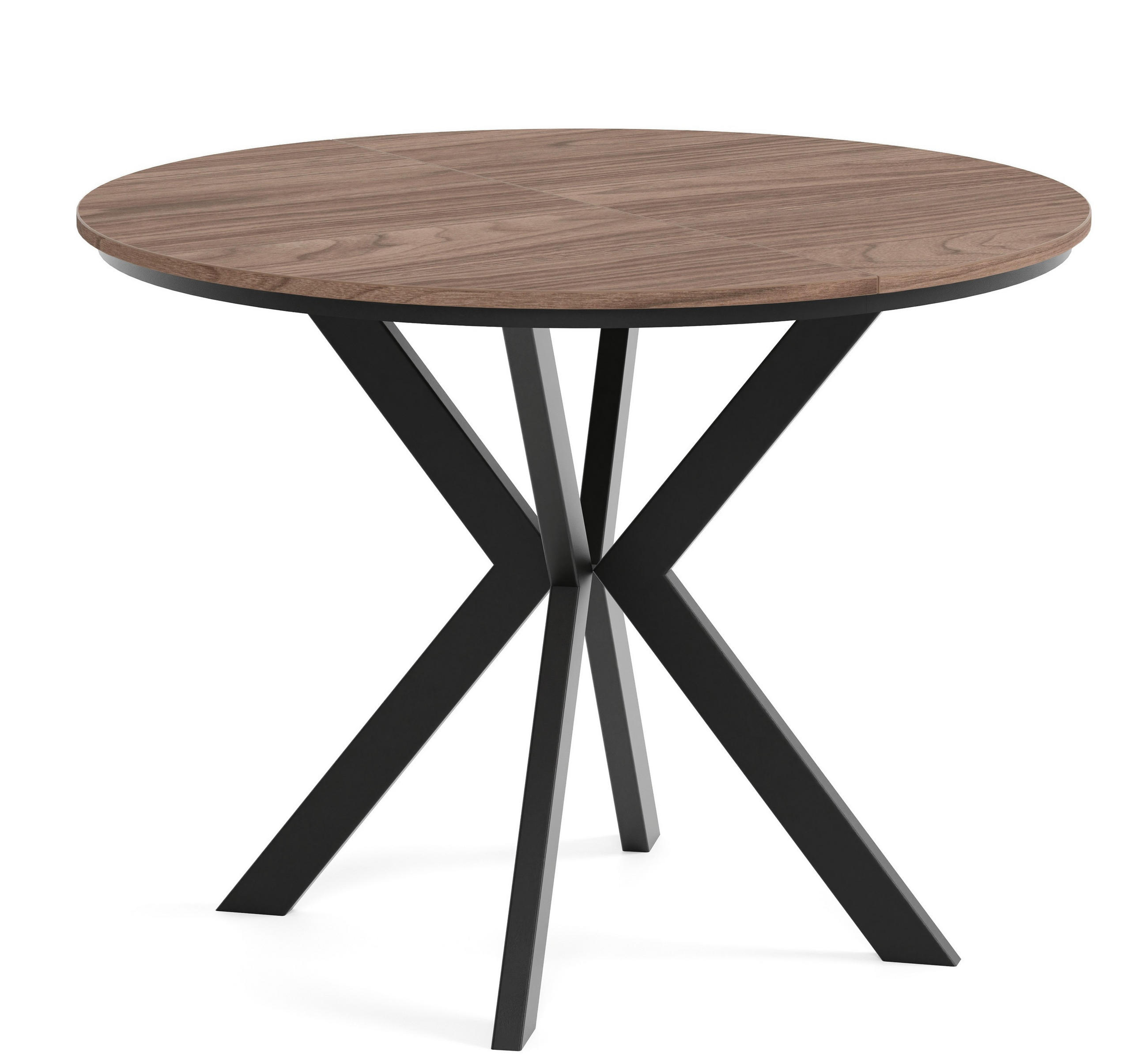 Sepro Meble Tisch Schwarz, Walnuss 90x76x90 cm